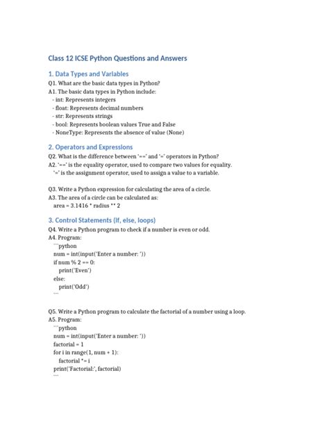 Image result for Class 12 Python Programming Questions