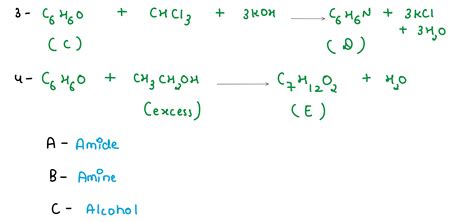 (a) An amide 'A' with molecular formula C7>H7ON undergoes Hoffmann ...