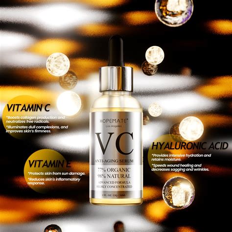 Buy HOPEMATE Vitamin C Serum with Hyaluronic Acid &Vitamin E, Even Skin ...