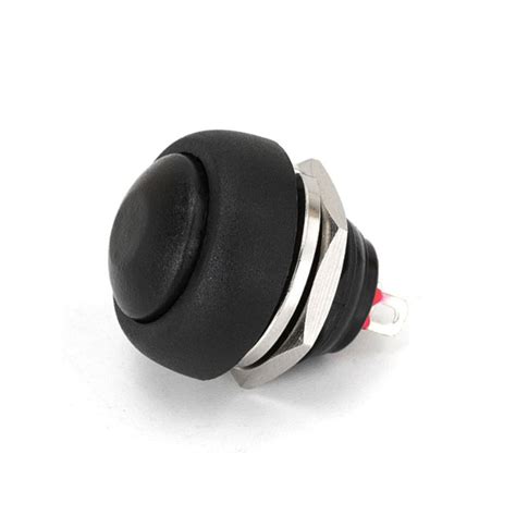 Black R13-507 12mm No Lock Push Button Momentary Switch – Robocraze