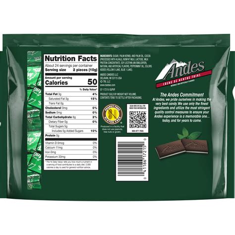 Andes Candies Nutritional Information - NutritionFactsHub.com