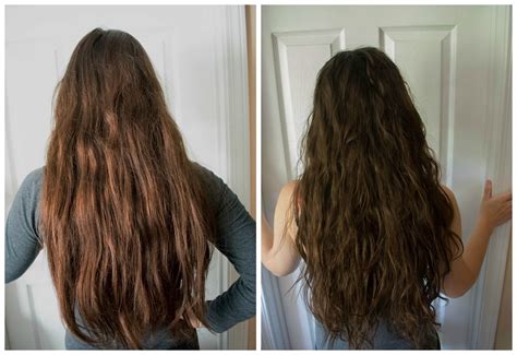 curly girl method before and after 1 week update 2a 2b 2c wavy curly ...