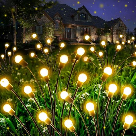 EFFICIO Solar Firefly Lights for Outdoor Garden – Swaying Warm White ...
