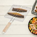 Kitchen Square Roaster Grill Barbecue Grill with Wooden Handle ...