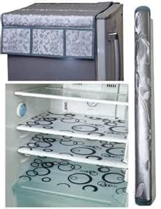 Groki Polyester Combo of Exclusive Decorative Fridge Top Cover, 2 ...