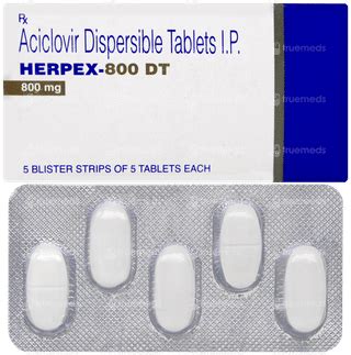 Herpex Dt 800 MG | Order Herpex Dt 800 MG Tablet Online at Truemeds