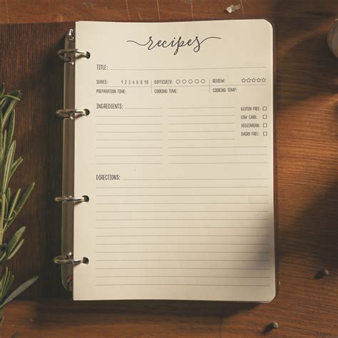 Personalized Wooden Recipe Book Binder - Custom Gifts – CustomCraftUA