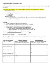 Image result for Example of Frequency Count Observation