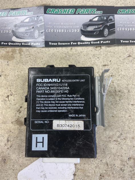 Image result for Subaru Keyless Entry Problems