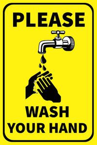 VAAIMAI Please Wash Your Hand Emergency Sign Price in India - Buy ...