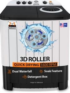 White Westinghouse (Trademark by Electrolux) 10.5 kg Semi Automatic Top ...