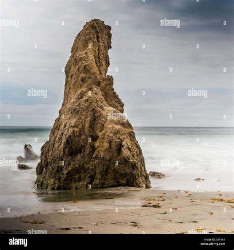 Closeup of a big rock on Matador Beach, Malibu, CA Stock Photo - Alamy