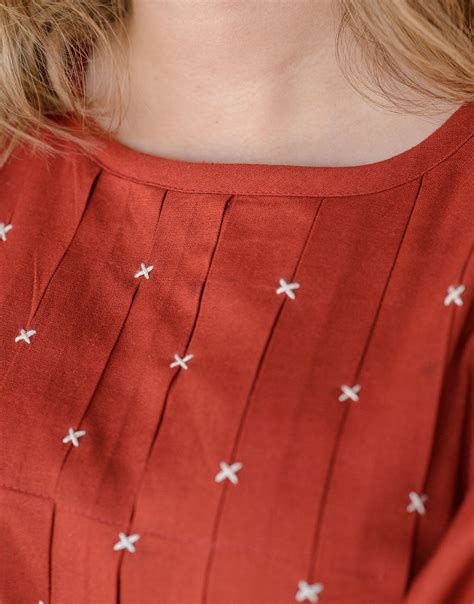 Shop Maple Rust Smock Dress Online - B-547-XS