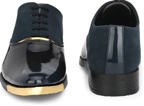 Mens Shiny Wear Premium Design High Quality Faux Leather Oxford Formal ...