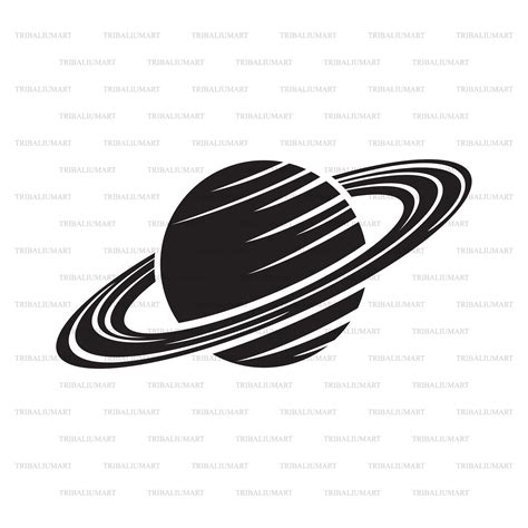 Buy Saturn Planet. Cut Files for Cricut. Clip Art Silhouettes Online in ...