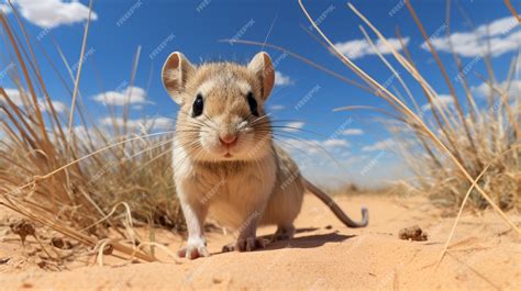 Premium Photo | Photo of a Desert Kangaroo Rat in a Desert with blue sky