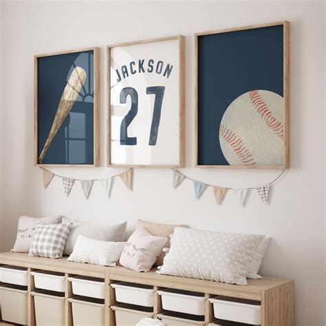 Baseball Prints, Baseball Jersey Print, Custom Name, Baseball Wall Art ...