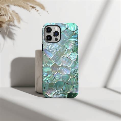 Iridescent Pearl Mosaic Sea Shell Aesthetic Summer Phone Case for ...