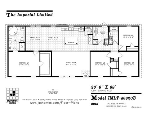 4 Bedroom 2 Bath Mobile Home Floor Plans | Viewfloor.co