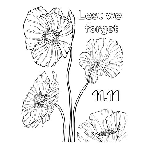 Poppy Colouring In Sheet