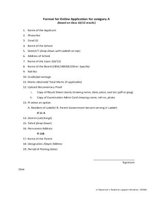 Job Application Class 12 Format 的图像结果