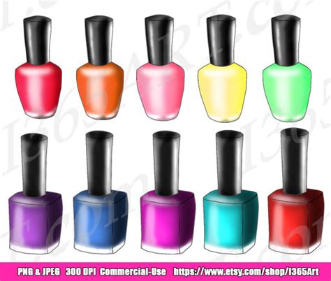 Nail Polish Clipart Polish Clip Art Makeup Clipart - Etsy
