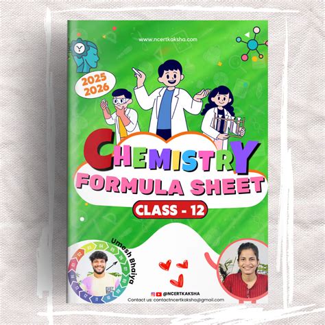 Class 12 Chemistry Formula Sheet / Book / Topper's Notes 2025-2026 by ...