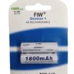 FIW AA 1.2v 1800 mAh High Capacity Ni-MH Rechargeable Small Pencil Cell ...