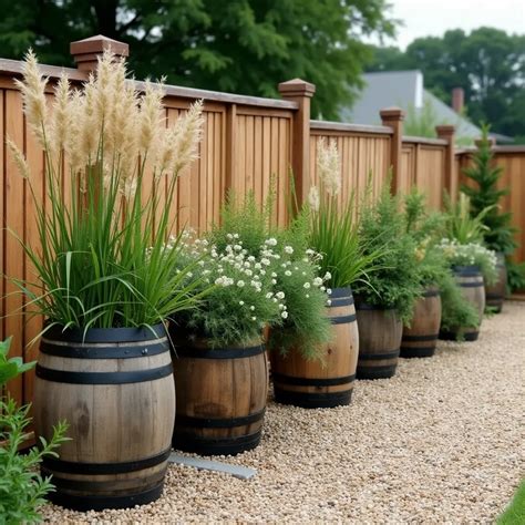 Landscaping Ideas Using Wine Barrels 51 Best Wine Barrel Planter Ideas