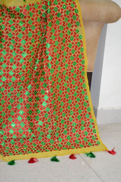 Hand Embroidered Phulkari Saree – Just Phulkari