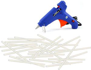 FADMAN CROWN 100 WT BLUE PROFESSIONAL GUN WITH ADHESIVE 25 GLUE STICKS ...