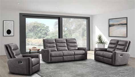 Gray Reclining Sofa Set | Cabinets Matttroy