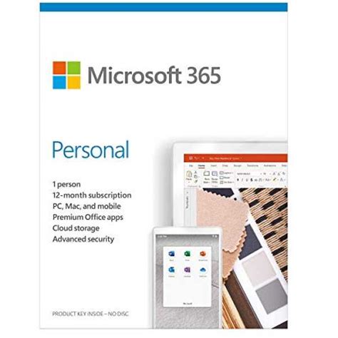 Microsoft 365 Personal For 1 User (Windows/Mac/iOS/Android) 12-Month ...