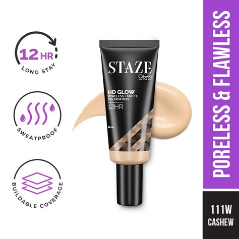 Buy Staze 9to9 HD Glow Poreless + Matte Foundation Online