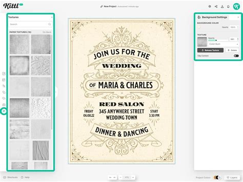 Vintage Wedding Invitation Vector