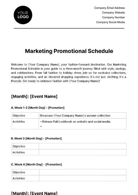 Business Promo Schedule 的图像结果