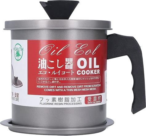 Krispancy Oil Strainer Pot Grease Can Stainless Steel Cooking Container ...