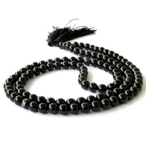 Unisex Adult Black Colored Akik/Agate/Hakik Mala/Maala/Garland Of 108+1 ...