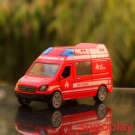 Buy Metal Die-Cast Fire Rescue Van Diecast on Snooplay India