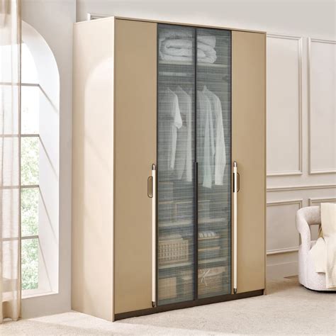 Buy Clair De Lune 4-Door Wardrobe - Beige from Home Centre at just INR ...
