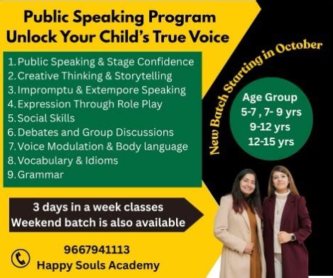 Public Speaking classes for Kids. After-school classes and Events.