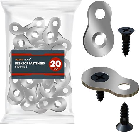 Amazon.com: Performore 20 Pack Figure 8 Shaped Steel Desk Top Fastener ...