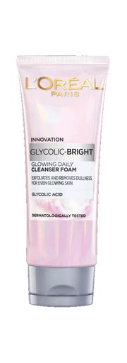 Loreal Glycolic Acid Face Wash | Glycolic Bright Daily Cleanser Foam