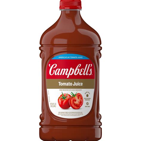Campbell’s 100% Tomato Juice, 64 fl oz Bottle - Walmart.com