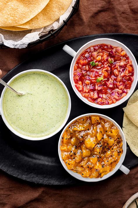 Easy Indian Poppadom Dips - Sandhya's Kitchen