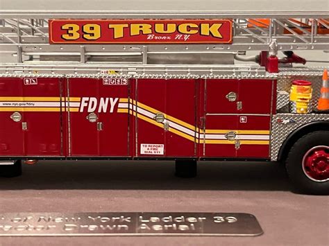 Fire Replicas FDNY Tiller Ladder Engine 39 Truck Fire Dept New York ...