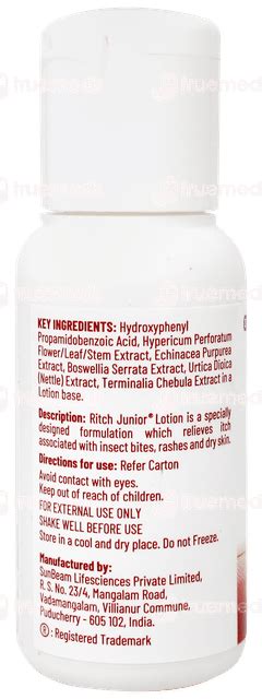 Ritch Junior Lotion 30 Ml - Uses, Side Effects, Dosage, Price | Truemeds
