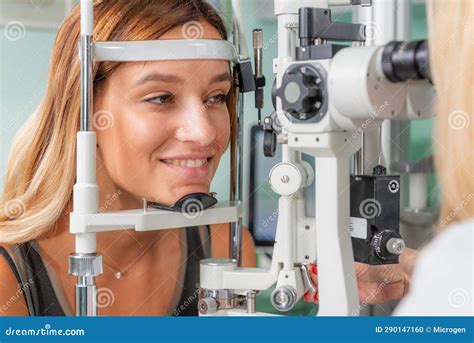 Ophthalmology: Applanation Tonometry and Eye Pressure Test Stock Photo - Image of tonometry ...