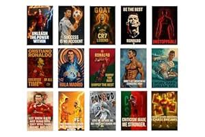 15 Pcs Soccer Legend Wall Art Collection, Motivational Sports Poster ...