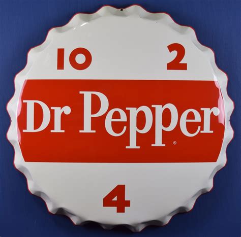 Dr. Pepper 10 2 4 Bottle Cap Sign Large 28 Inch 1961 - Discover ...